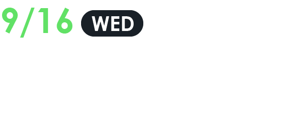 9/16 WED 9:30-1800 Taipei 101 獨一文創 台北市信義區信義路五段7號4樓
